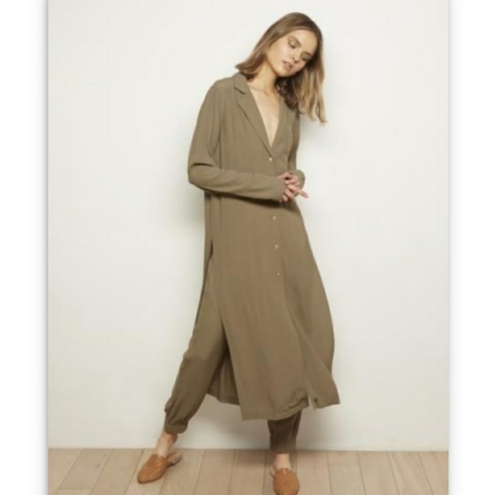 THE ODELLS Ella Placket Tunic Shirt in Size Small